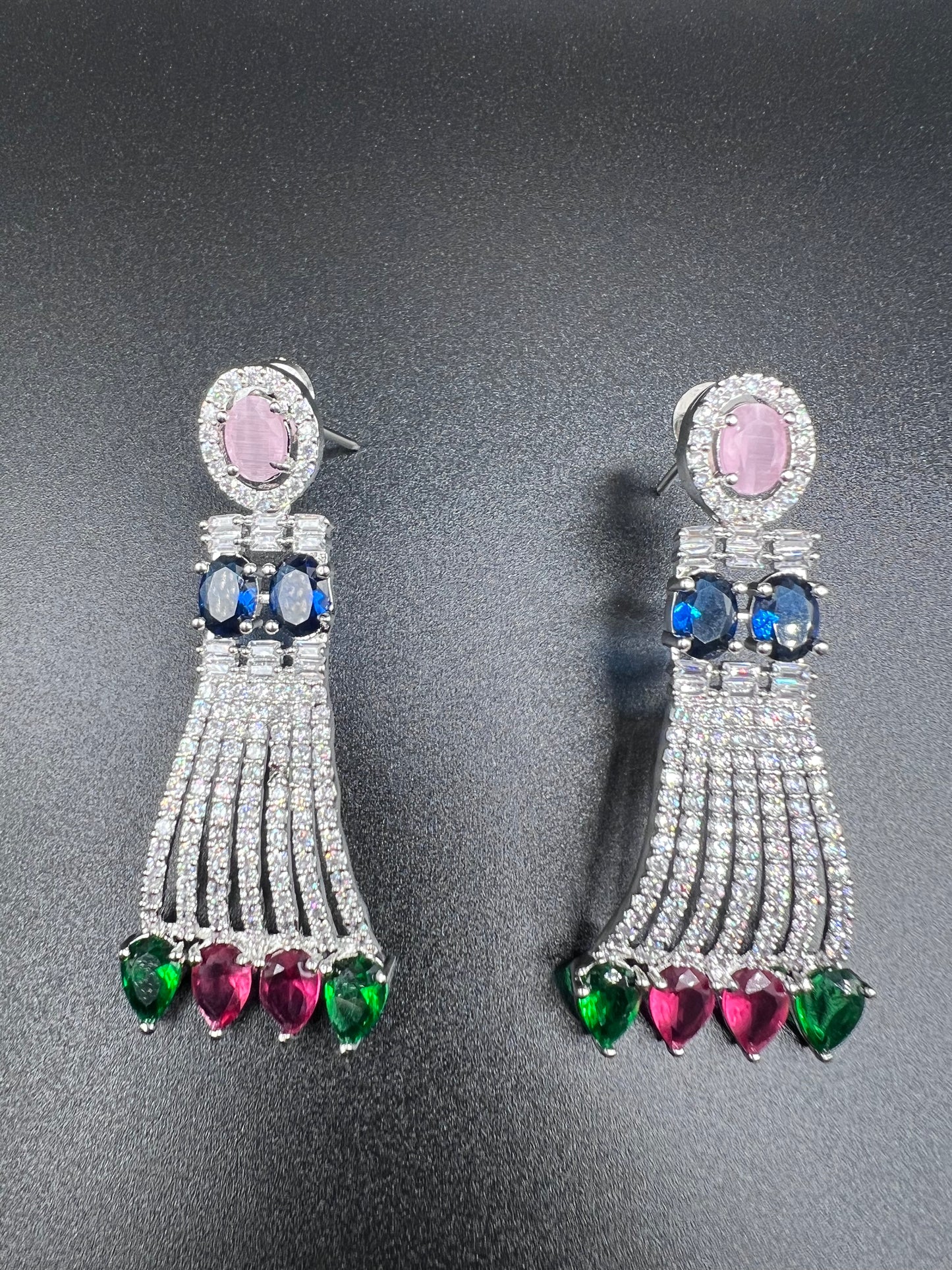 Royal Radiance Multicolour Cubic Zirconia Choker Set