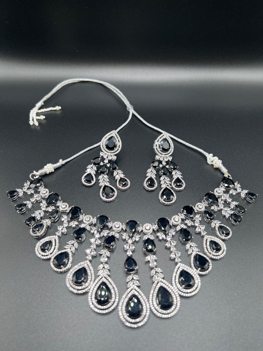Eternal Noir American Diamond Statement Set