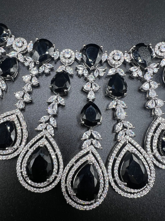 Eternal Noir American Diamond Statement Set