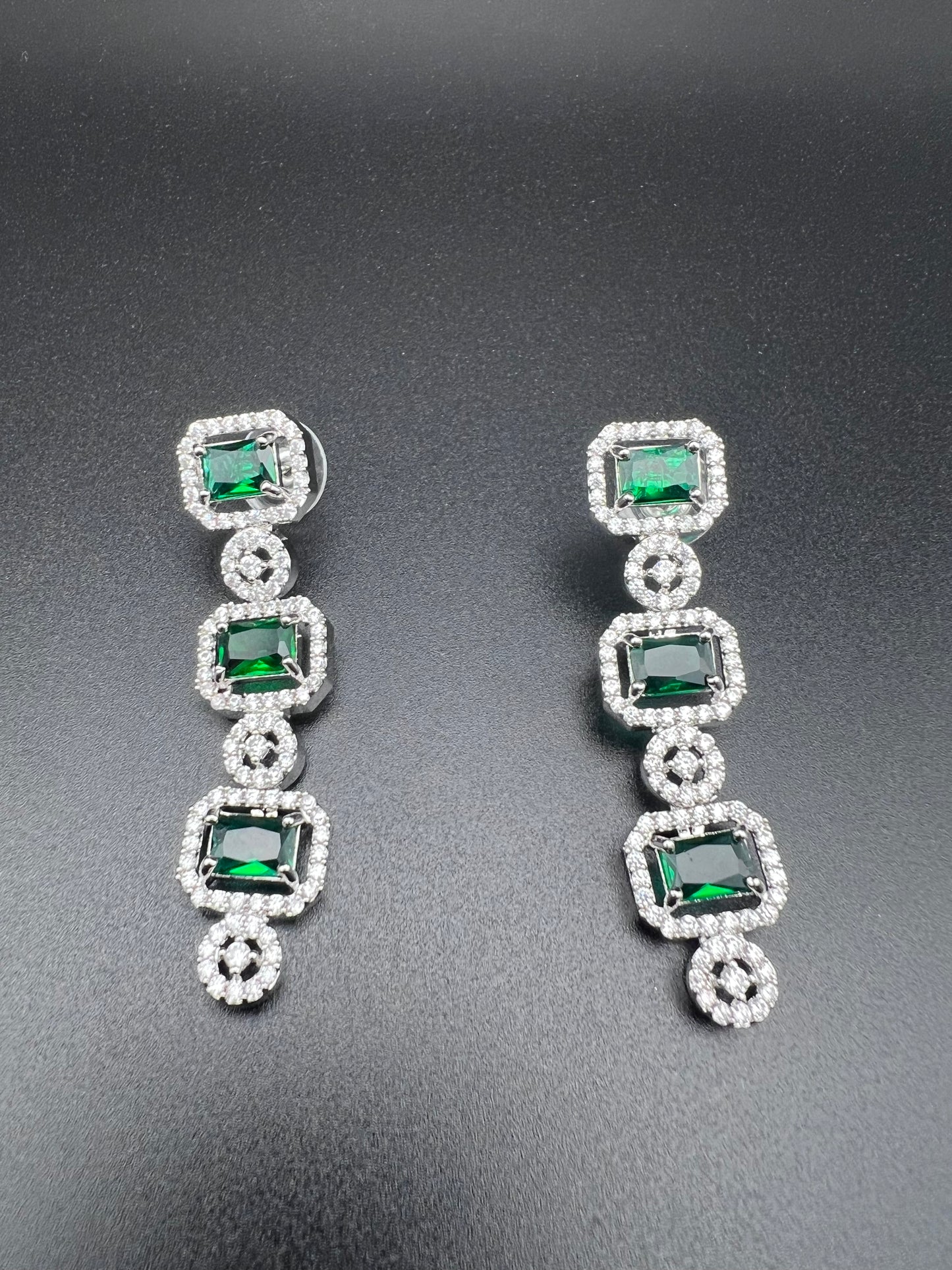 Elegant Aura Cubic Zirconia Necklace & Earring Set