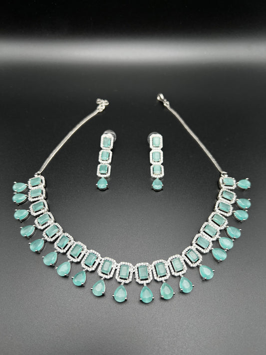 Emerald Frost Set with necklace and earrings