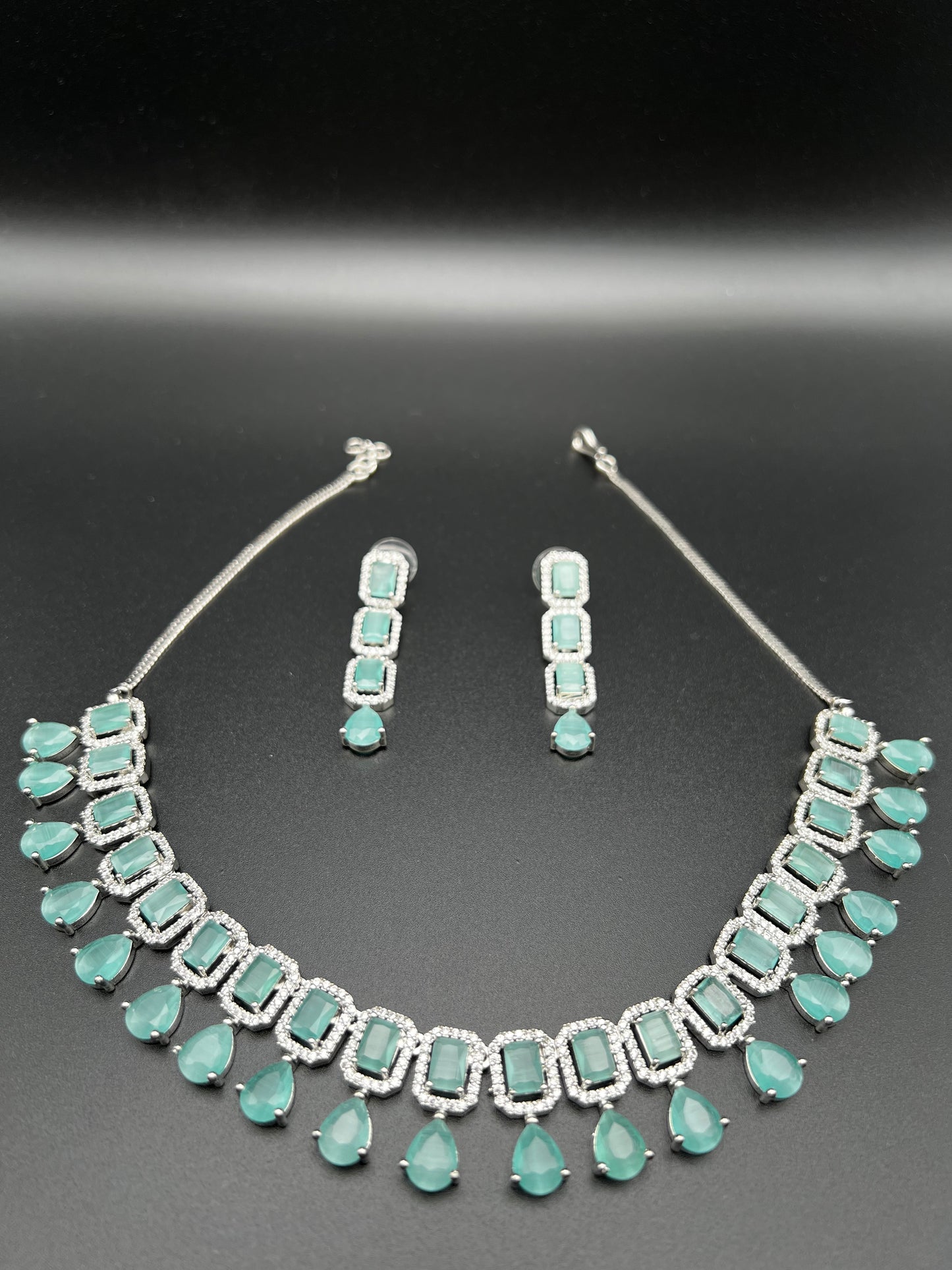 Emerald Frost Set with necklace and earrings