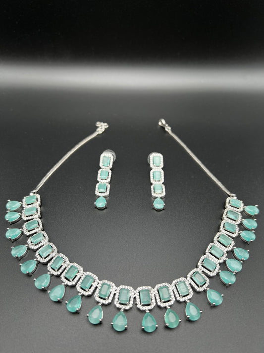 Emerald Frost Set with necklace and earrings