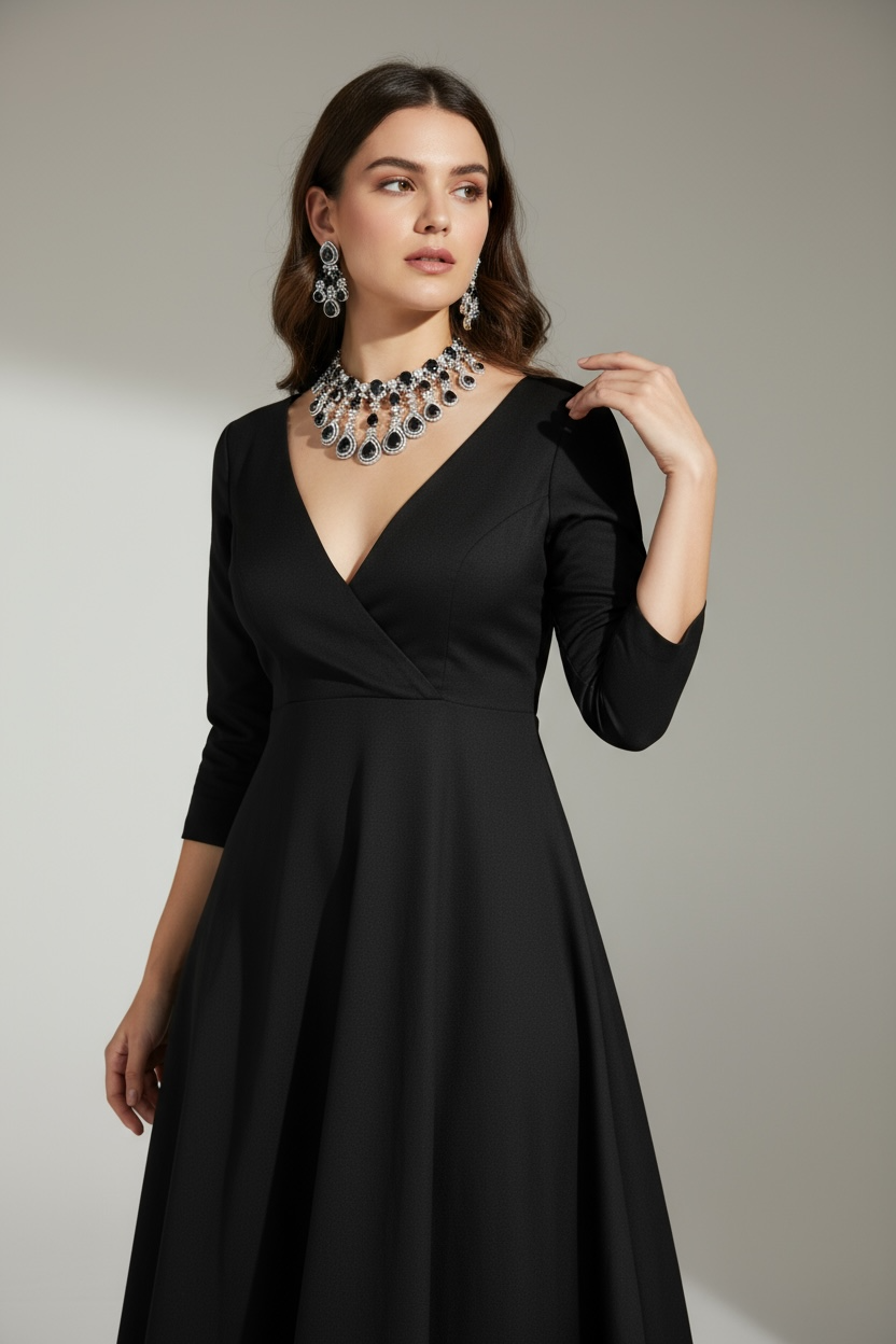 Eternal Noir American Diamond Statement Set